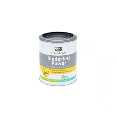 Image de GRAU L’original Graisse De Bœuf En Poudre, Fournisseur Rapide D’énergie Avec Teneur 80 %, Lot 1 (1 x 50 g), Complément Alimentaire Pour Chiens Et Chats