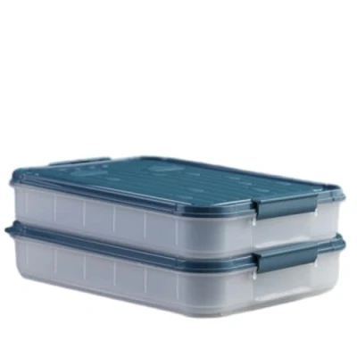 Image de Boite a Charcuterie pour Frigo, Boîte de rangement frigo charcuterie, Jambon Refrigerateur avec couvercle, Boîtes empilables conserver la le fromage et plus