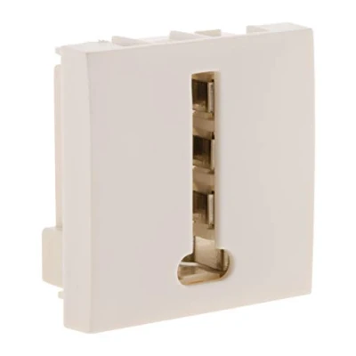 Image de Prise TEL. 8 plots moteur seul. Blanc Simplea