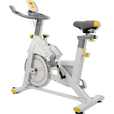 Image de TechFit SBK800 Vélo d&#039;appartement stationnaire d&#039;intérieur avec volant d&#039;inertie de 8 kg, équipement d&#039;exercice pour les entraînements à domicile, support iPad