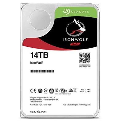 Image de Seagate IronWolf ST14000VN0008 Disque Dur Interne NAS 14 to 3,5 po SATA 6 Go/s 7200 TR/Min 256 Mo de Cache pour Stockage réseau Raid