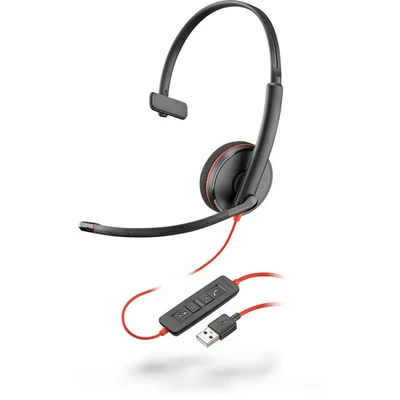 Image de POLY Blackwire C3210 Casque Avec fil Arceau Bureau/Centre d&#039;appels USB Type A Noir Neuf