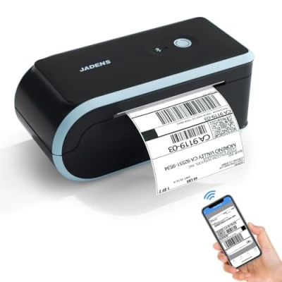 Image de JADENS Imprimante d&#039;étiquettes Thermiques sans Fil 4x6 pour l&#039;expédition de Colis, Compatible avec Android, iPhone, Mac, Chromebook et Windows, utilisée Amazon