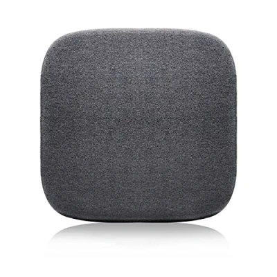 Image de ZIBENE Coussin Assise à MéMoire De Forme, Galette Chaise Coton Housse Lavable Carré 45x45, Garantit Stabilité et Maintien pour SièGe Bureau, Fauteuil, Banc Tabouret Anthracite
