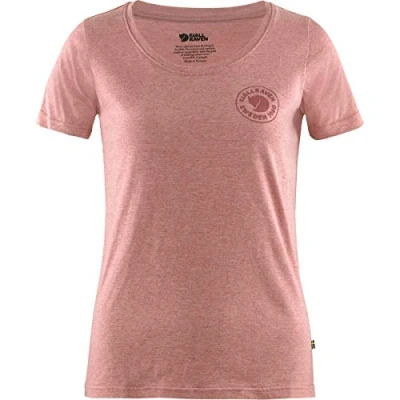 Image de Fjallraven Femme 1960 Logo T shirt W Tricot, Multicolore (Raspberry Red melange), S EU