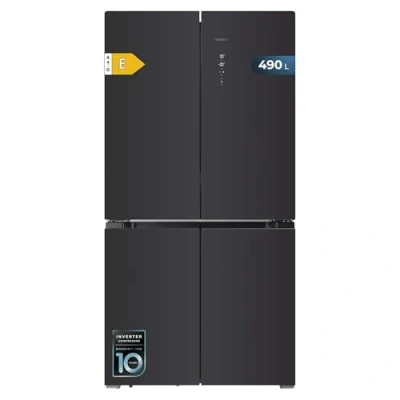 Image de Cecotec American Refrigerator 4 Glass Doors 490 L Bolero CoolMarket 4D E. 183 cm High, 91 Wide, Low Power Consumption, Inverter Plus, Fast Cooling and Freezing, Total NoFrost