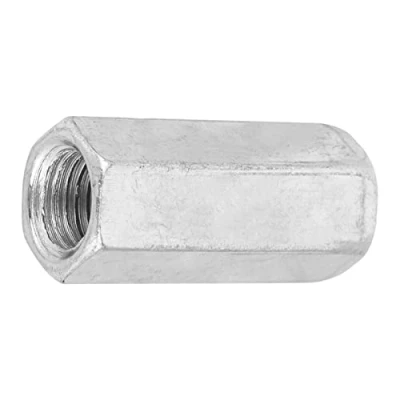 Image de 2 pcs Acier Plaqué Zinc M16 * 50 Écrou Hexagonal Long À Filetage Écrous Filetés Vis Étendue Fil Bielle Connexion Capuchon De Joint