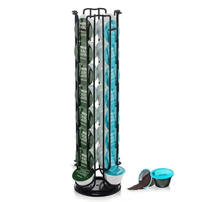 Image de Wdmiya Porte Capsule Dolce Gusto 32 Capsules Rotatif Tower Pod 360 Degrés Rotable Rangement Supports pour de Café