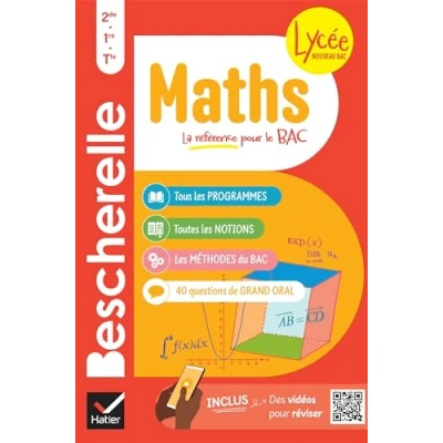 Image de Bescherelle lycée maths 2de, 1re, Tle Nouveau bac: toutes les notions de des programmes du Livre d’occasion Correct