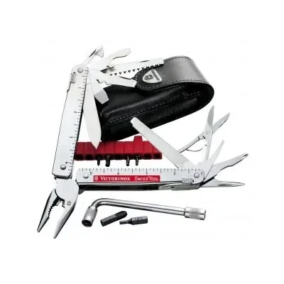 Image de Victorinox Swiss Tool X Plus Ratchet 38 Functions Tawny Leather Outil polyvalent