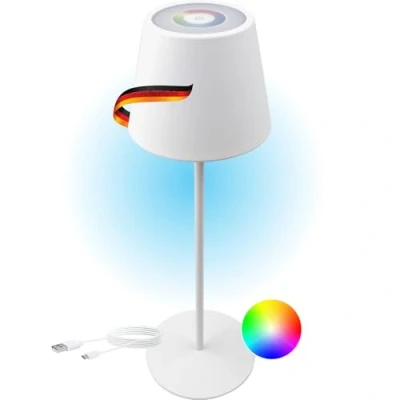 Image de SCHWAIGER OTL200 012 Lampe de table Veilleuse LED jardin Lampadaire RGB Touch Batterie Blanc chaud variable Intérieur &amp; Extérieur IP44