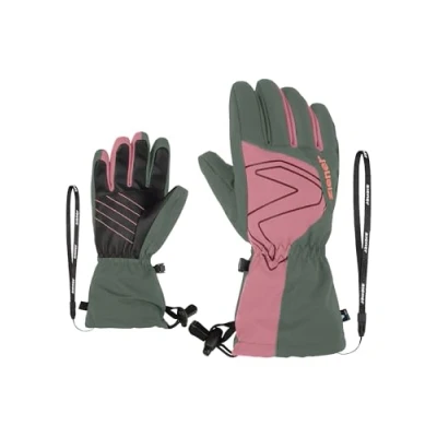 Image de Ziener Gants de Ski en Lave pour Enfant Imperméables Longues Manchettes Vert 7