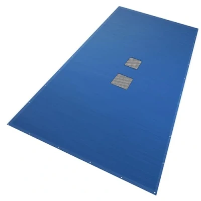 Image de VOUNOT® Bâche Piscine Rectangulaire en Polyéthylène 160g/m2 avec Filet d&#039;Ecoulement Imperméable Résistante Double Couche Oeillets Aluminium Couverture Étanche 5X10m