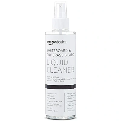 Image de Amazon Basics Bouteille de produit nettoyage liquide pour tableaux blancs effaçables à sec, 250 ml Sans parfum