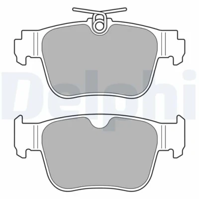 Image de DELPHI LP3669 Jeu de plaquettes frein non préparé pour indicateur d&#039;usure avec tôle anti bruit sans accessoires VOLKSWAGEN: Golf VIII Variant