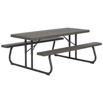 Image de Table pique nique pliante Lifetime 183 x 76 cm Résistante aux intempéries et facile à nettoyer