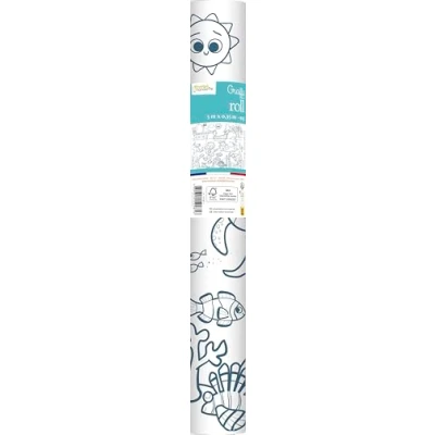 Image de Avenue Mandarine GY081C Un rouleau 5mx35cm Graffy Roll composé d&#039;une feuille affiche 90 g préimprimée d&#039;un dessin de 50 cm répété 10 fois, Pirates et sirènes