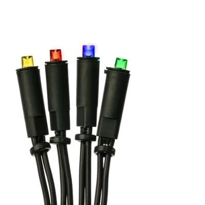 Image de Hellum 150308 Guirlande lumineuse d&#039;intérieur 220 V avec 20 LED, longueur éclairée 2,85 m, câble vert, décoration de sapin Noël, prise IP20, pour l&#039;intérieur