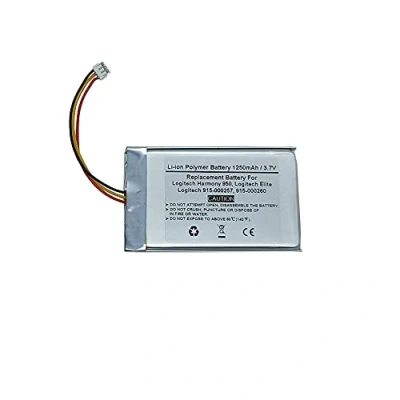 Image de Batterie de rechange 1250 mAh 3,7 V pour télécommande Logitec h Harmony 950, 915 000257, 000260, 533 000128, 623158