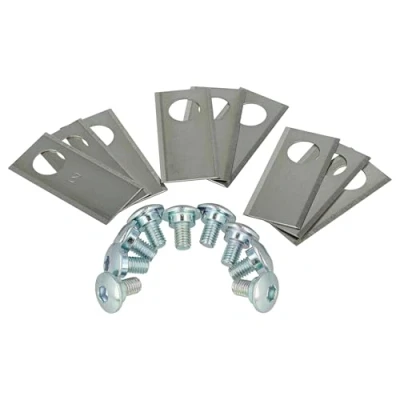 Image de vhbw 9X Lame de Rechange Compatible avec Worx Landroid S500i, WA0176, L1500i, M1000i, M500, M800 Lames Rechange, Or, Acier (revêtement Titane)