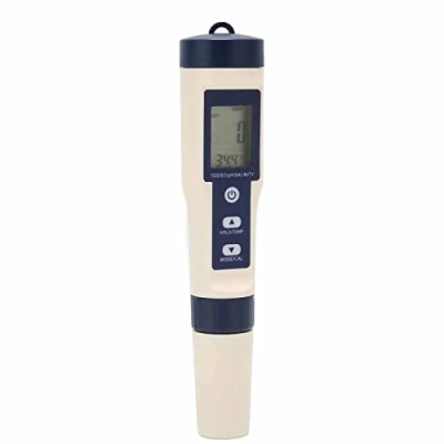 Image de Haofy Testeur d&#039;eau 5 en 1 Multifonctionnel de qualité l&#039;eau, TDS/EC/Salinité/PH/Température numérique pour Eau Potable, Piscine, Aquarium, Culture hydroponique