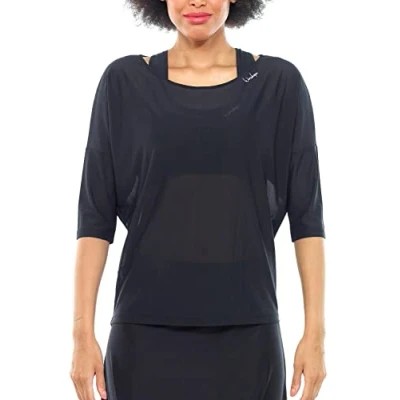 Image de Winshape Functional 3/4SLEEVE mesh Tshirt à manches longues, Femme, Taille: XL, Black