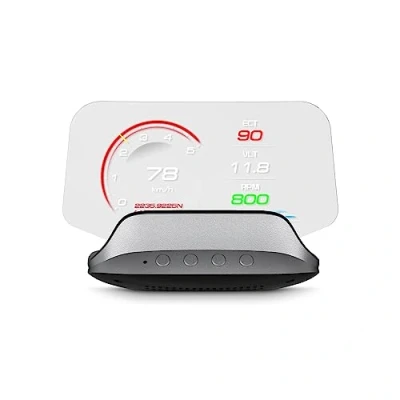 Image de AMHVMU C3 HUD Car Head up Display, Compteur de vitesse pour voiture,OBD2+GPS Dual system,Smart OBD2 gauge multi Functional Digital Meter,Car Speed Projector,suitable for all cars