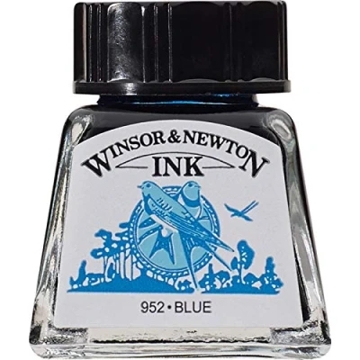 Image de Winsor &amp; Newton Encre à Dessiner Flacon 14ml 032 Bleu Série 1