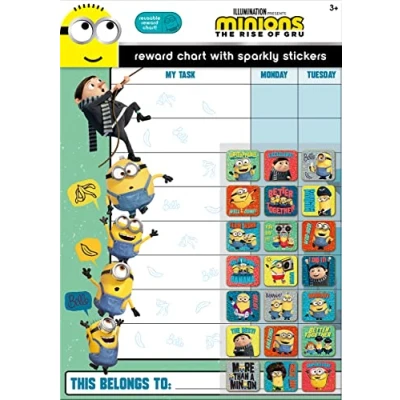 Image de Paper Projects Minions Tableau de récompense The Rise of Gru et 56 Autocollants, 01.70.30.033