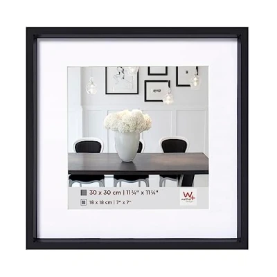 Image de walther design cadre photo noir 20 x cm avec passe partout, en plastique Style acier ES220B
