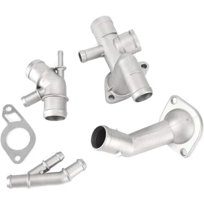 Image de KSTE Refroidissement 1.8T Bride de Liquide de, Aluminium 1.8T, 4pcs / Set en Flexible Kit Compatible avec Mk4 2000 2005 06A121132A
