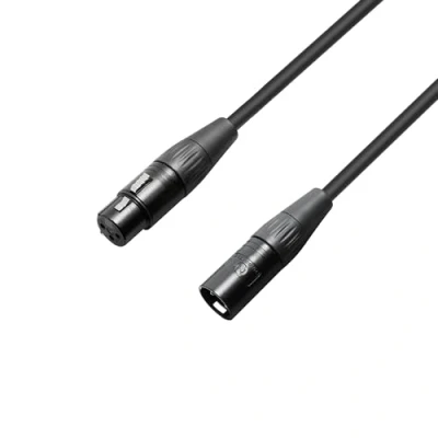 Image de Câble XLR ADAM HALL Krystal Edition 1m Noir Connecteur plaqué or