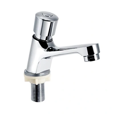 Image de Nikou Robinet de lavabo à 1 poignée Robinetterie cascade Waterfall pour Salle bains publique en acier chromé fermeture automatique