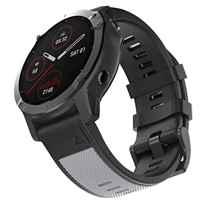 Image de MYSNBKN Bracelet de Montre Compatible avec Fenix 5 Bracelets en Silicone 22MM Largeur pour / Plus/Fenix 6/ 6 Pro/Forerunner 935/945/Approach S60