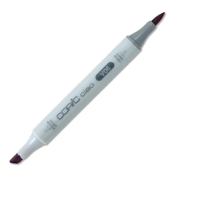Image de COPIC Ciao V06, Lavender, Twin Marker avec une pointe de largeur moyenne et « brush ».