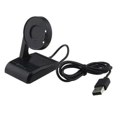 Image de Câble de Charge USB Compatible avec Ticwatch Pro5 Prox Pro3 Pro 3 LTE Chargeur Remplacement Dock Adaptateur Smartwatch Accessoires 1M Longueur, Noir