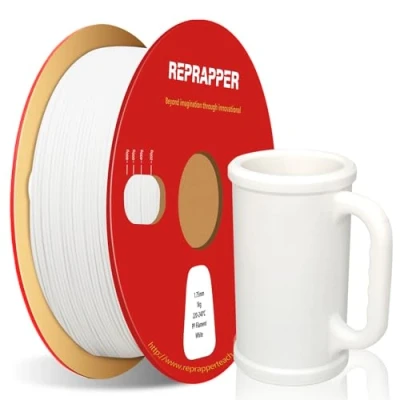 Image de Reprapper PP Filament 1.75mm (± 0.03mm) 2.2lb (1kg) for 3D Printer White