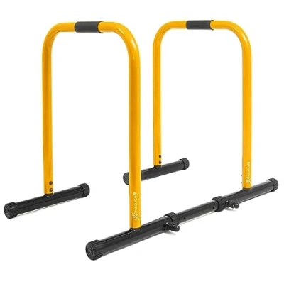Image de ProsourceFit Dip Stand Station, Heavy Duty Ultimate Body Press Bar with Safety Connector for Tricep Dips