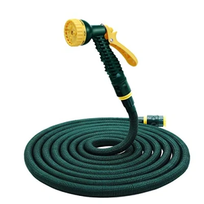 Image de HERZO Tuyau d&#039;arrosage Extensible magique expansible flexible avec pistolet multifonctionnel à 7 réglages (15m)