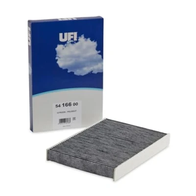 Image de UFI Filters, Filtre d&#039;Habitacle à Charbon Actif 54.166.00, de Remplacement, Adapté aux Voitures, Applicable sur Divers Modèles Citroen C5, C6 et Peugeot 407