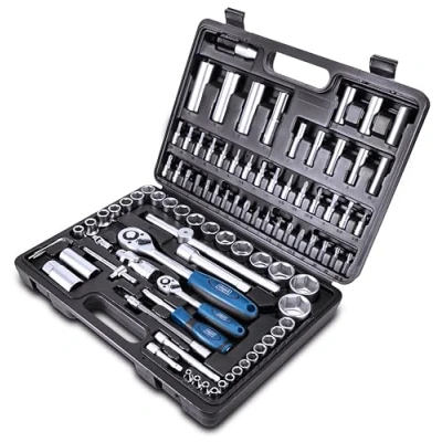 Image de Scheppach Atelier Mobile TB94 Mallette à Outils Valise d&#039;outils résistante et compacte 94 bien rangés portée de main Transmission la force accrue En Acier Chrome Vanadium