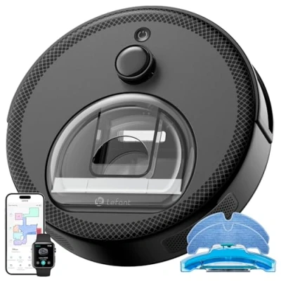 Image de Lefant M330 Pro Robot Aspirateur Laveur 3 en 1, 5000Pa d&#039;Aspiration, Navigation dToF, Cartographie, Zones Virtuelles, Évitement d&#039;obstacles PSD, 150min, Connecté par Alexa/APP/WiFi