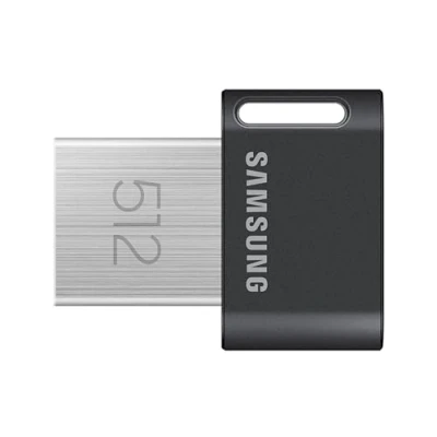 Image de Samsung Clé USB FIT Plus Type A, 512 Go, 400 Mo/s en lecture, 3.2 compacte avec porte clés, Gris