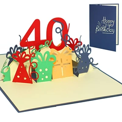 Image de Lin Cartes de vœux d&#039;anniversaire pop up bleu