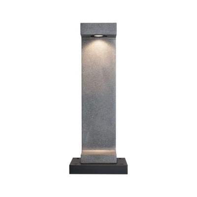 Image de Paulmann 94502 Luminaire d&#039;extérieur LED Concrea IP44 INCL. 1x6,8 Watts borne Lumineuse éclairage de Jardin béton 3000 K, 6.8 W, Schwarzer Sandstein