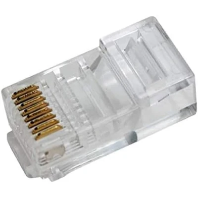 Image de Connecteur RJ45 pour câble plat non blindé LOGILINK Modularstecker 8P8C vergoldete Kontakte