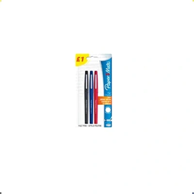 Image de Paper Mate Flair Original Stylo Feutre Pointe Moyenne Assortiment Lot de 3