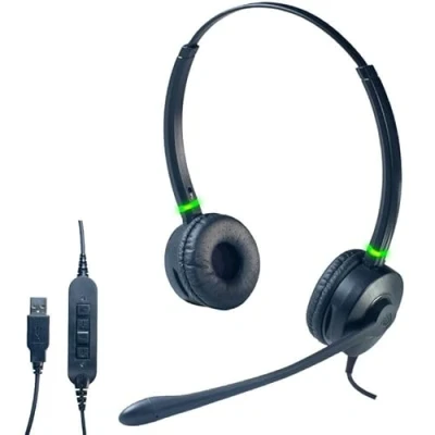 Image de Casque Filaire Cleyver HC95 Busylight Intégrée Micro Antibruit Circum aural