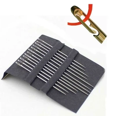 Image de Argent 12 PCS Une Seconde Auto Facile Enfilage Aiguilles À Coudre La Main Ménage Artisanat Outils
