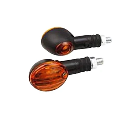 Image de CLIGNOTANT TUN&#039;R OVAL MICRO F.COURTE NOIR/ORANGE A AMPOULE HOMOLOGUE CE (12V 21W) (PR)
